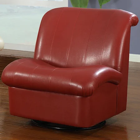 Armless Swivel Glider Chair